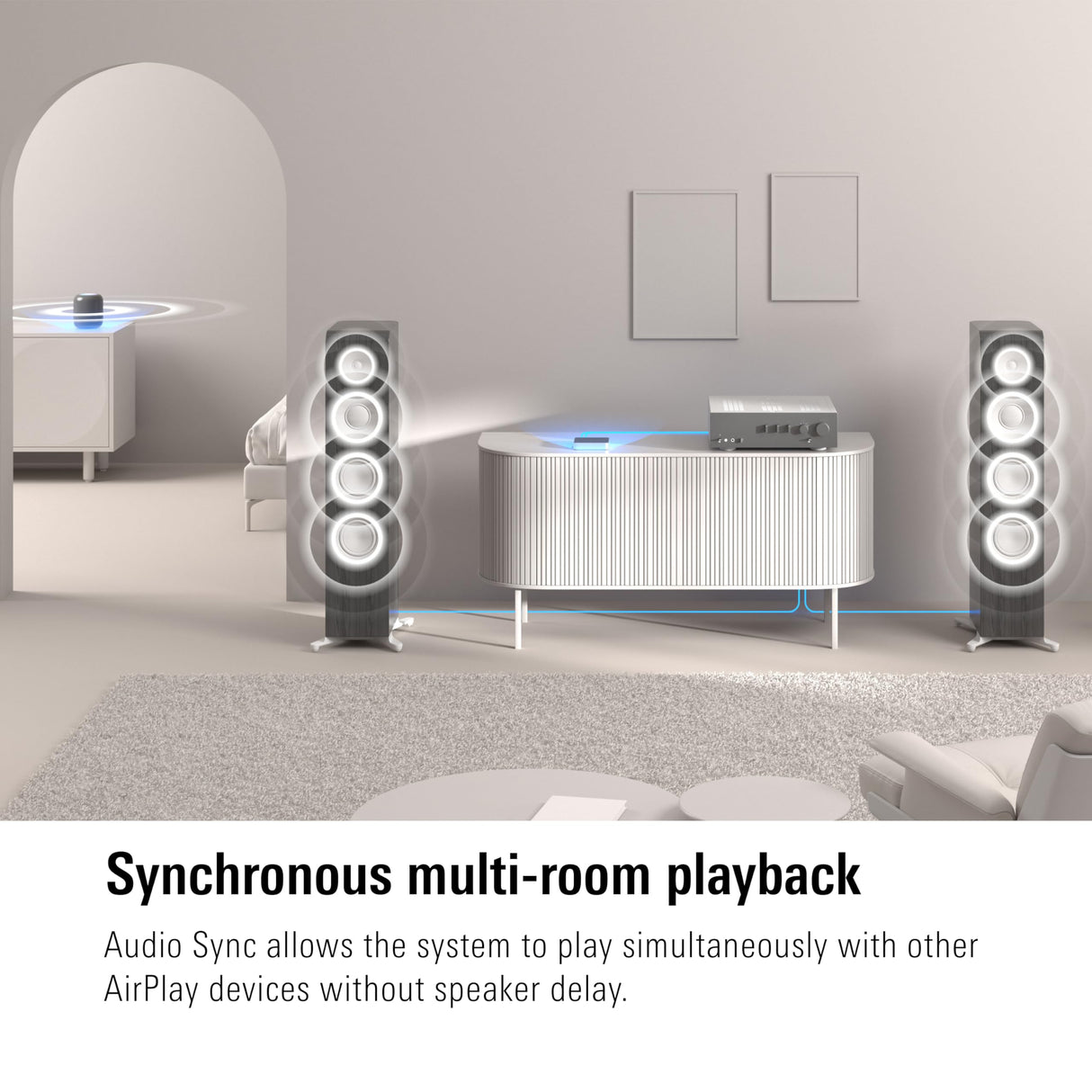 Eve Play – Interfaz de Streaming de Audio para AirPlay, Streaming de Calidad para Sistema Hi-Fi, Compensación de latencia, Tres Salidas de Audio, Apple Home, Ethernet, Wi-Fi