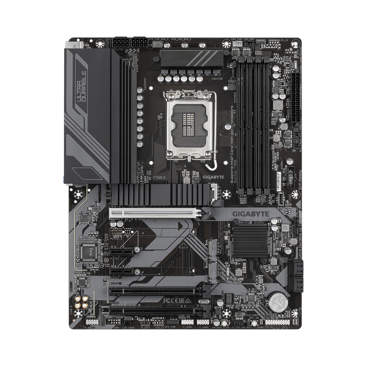 GIGABYTE Z790 D Placa Base - Soporta CPUs Intel Core de 14ª generación, VRM Digital de 12+1+1 Fases, hasta 7600MHz DDR5 (OC), 3xPCIe 4.0 M.2, LAN de 2.5GbE, USB 3.2 Gen 2