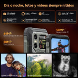 Blackview Xplore1 5G Movil Irrompible con Pantalla Secundaria, 20000mAh, Dimensity 7050 Movil Resistente, Android 15, 36GB+256GB/2TB, 50MP+64MP+20MP Nocturna, 6,78" 120Hz,170lm/NFC/WIFI 6/AI/Naranja