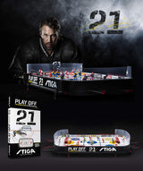 STIGA Play Off 21 Juego de Hockey sobre Hielo - Versión Actualizada con Peter Foppa Forsberg, Fácil Montaje, Lámina de Hielo 25% Más Gruesa, Contador de Goles y Discos Personalizados, 96x50 cm