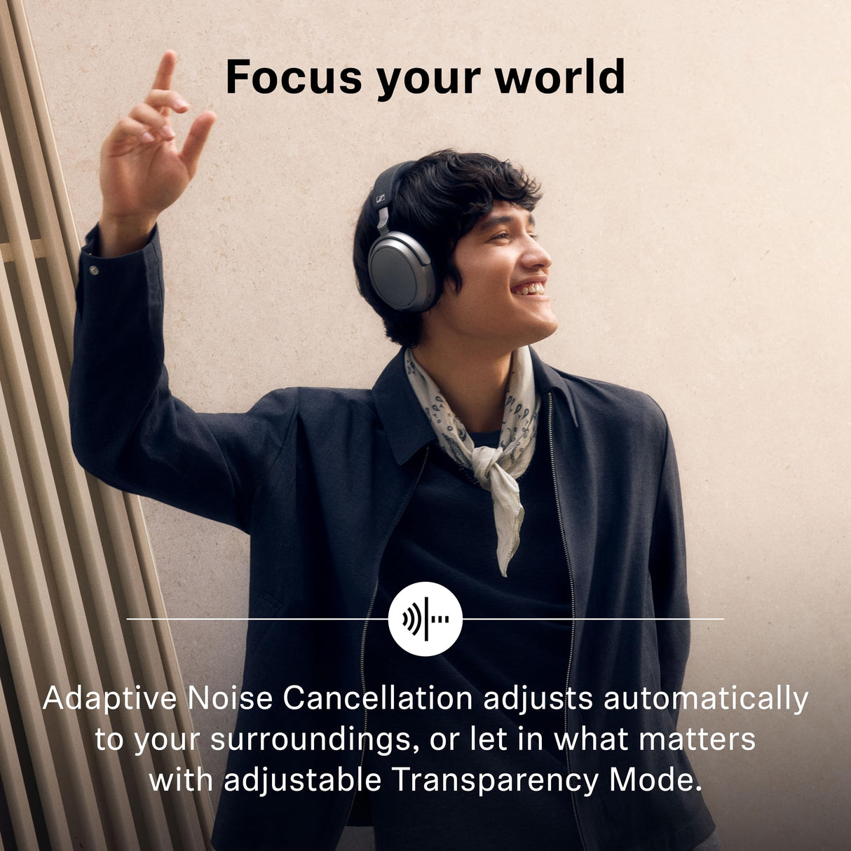 Sennheiser MOMENTUM 4 - Auriculares inalámbricos edición especial, Bluetooth para llamadas nítidas con cancelación de ruido adaptativa, duración de la batería de 60 horas, sonido personalizable, negro