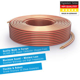 PureLink SP060-050 Cable Altavoz 2x2.5mm² (99.9% OFC, 0.20mm) 50m, Transparente