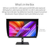 ASUS ProArt Display OLED PA32DC - Monitor Profesional de 31,5 Pulgadas (4K UHD (3840 x 2160), 99% DCI-P3, colorímetro Integrado, HDR-10, HLG, ΔE < 1, USB-C, HDMI, Calman, integración ColourSpace)