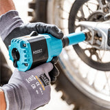 Llave de impacto HAZET 9012TT I Máx. Par de apriete 2200 Nm, cuadradillo 12,5 mm (1/2 pulgada) I Llave de impacto de doble martillo de alto rendimiento - compacta y ligera con tecnología Twin-Turbo