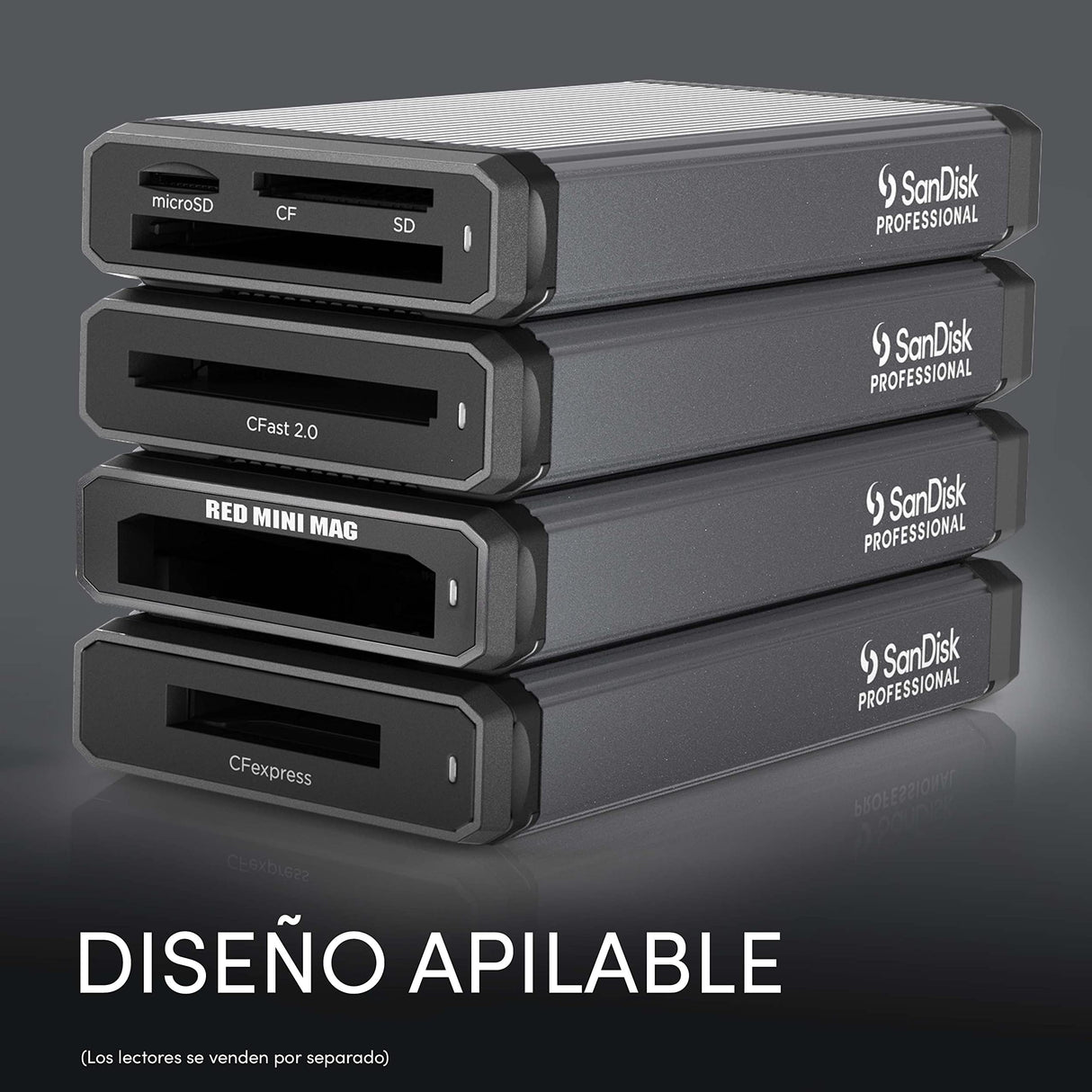 SanDisk Professional Pro-Reader Cfexpress Lector de Tarjetas con transferencias superrápidas de Contenido Multimedia, Negro
