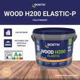 BOSTIK WOOD H200 ELASTIC-P Beige, Adhesivo Híbrido Universal Elástico para Madera, Agarre de Alta Succión, sin Imprimación Previa, Aplicable en Suelos Radiantes, Interior, Bote 21 kg (3 uds de 7 kg)