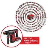 Einhell Professional Power X Change martillo perforador con batería TP-HD 18/28 Li BL +4 (1x3,0A+) (18 V, Brushless, 3 J, SDS-plus, 4 funciones, accesorios, incl. Batería 3,0 Ah Plus + cargador)