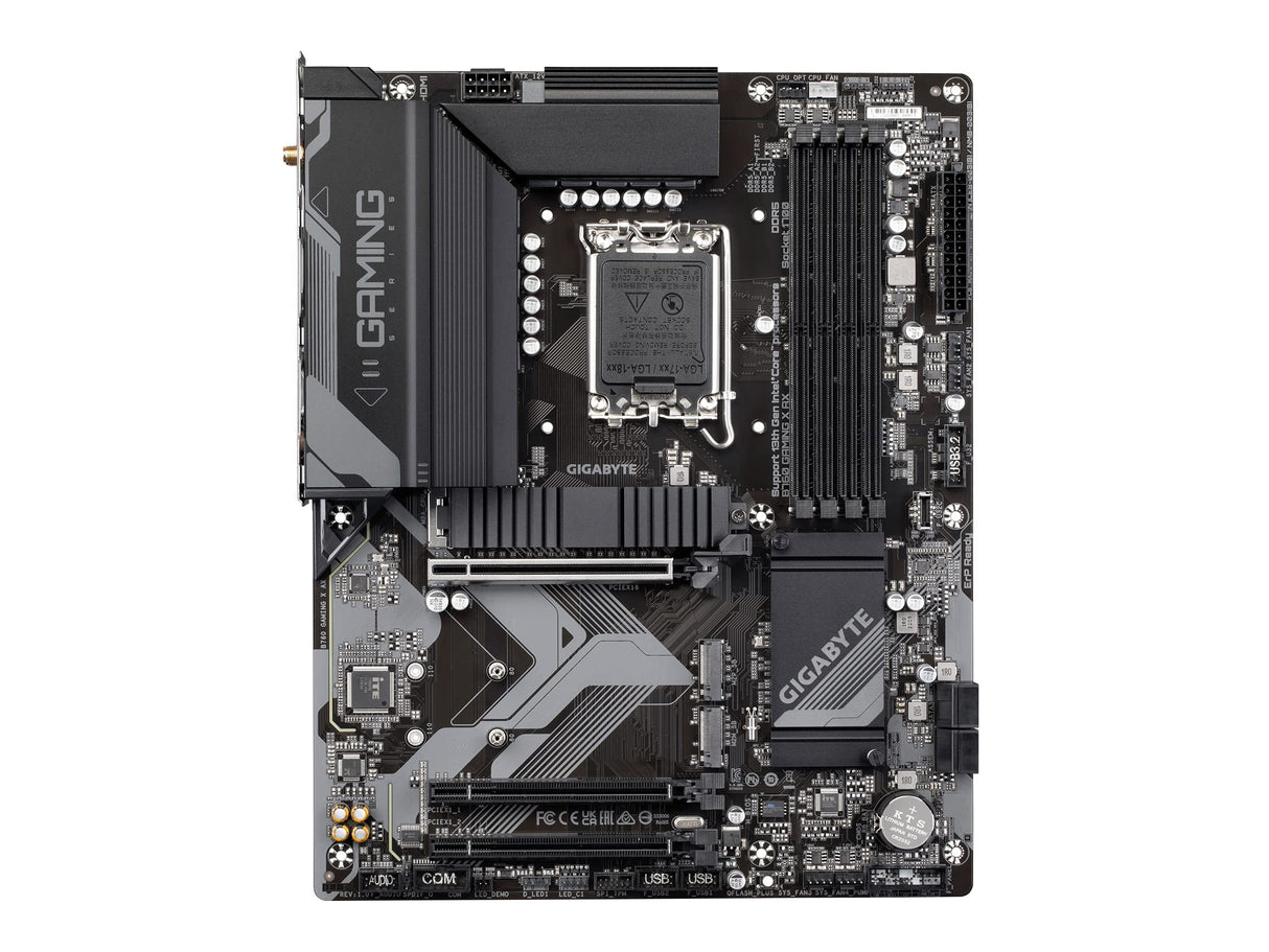 GIGABYTE B760 Gaming X AX (LGA 1700/ Intel/ B760/ ATX/DDR5/ M.2/ PCIe 4.0/ USB 3.2 Gen2X2 Type-C/AMD WiFi 6E/ 2.5GbE LAN/Q-Flash Plus/PCIe EZ-Latch/Placa Madre)