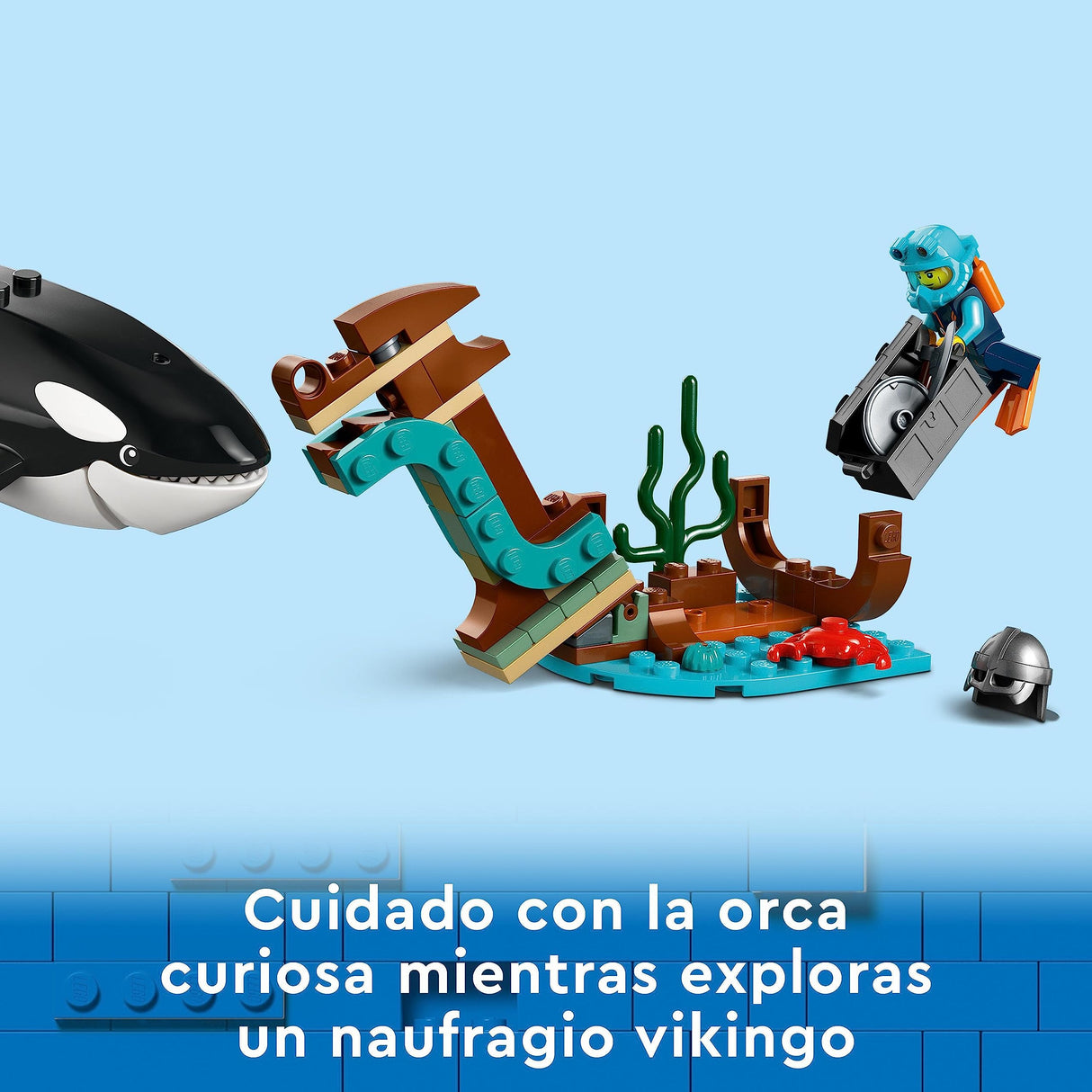 LEGO 60368 City Barco Explorador del Ártico, Barco Grande de Juguete Que Flota con Helicóptero, Sub, Naufragio Vikingo, Minifiguras y una Figura de Orca, Regalo para Niños y Niñas de 7 Años o Más