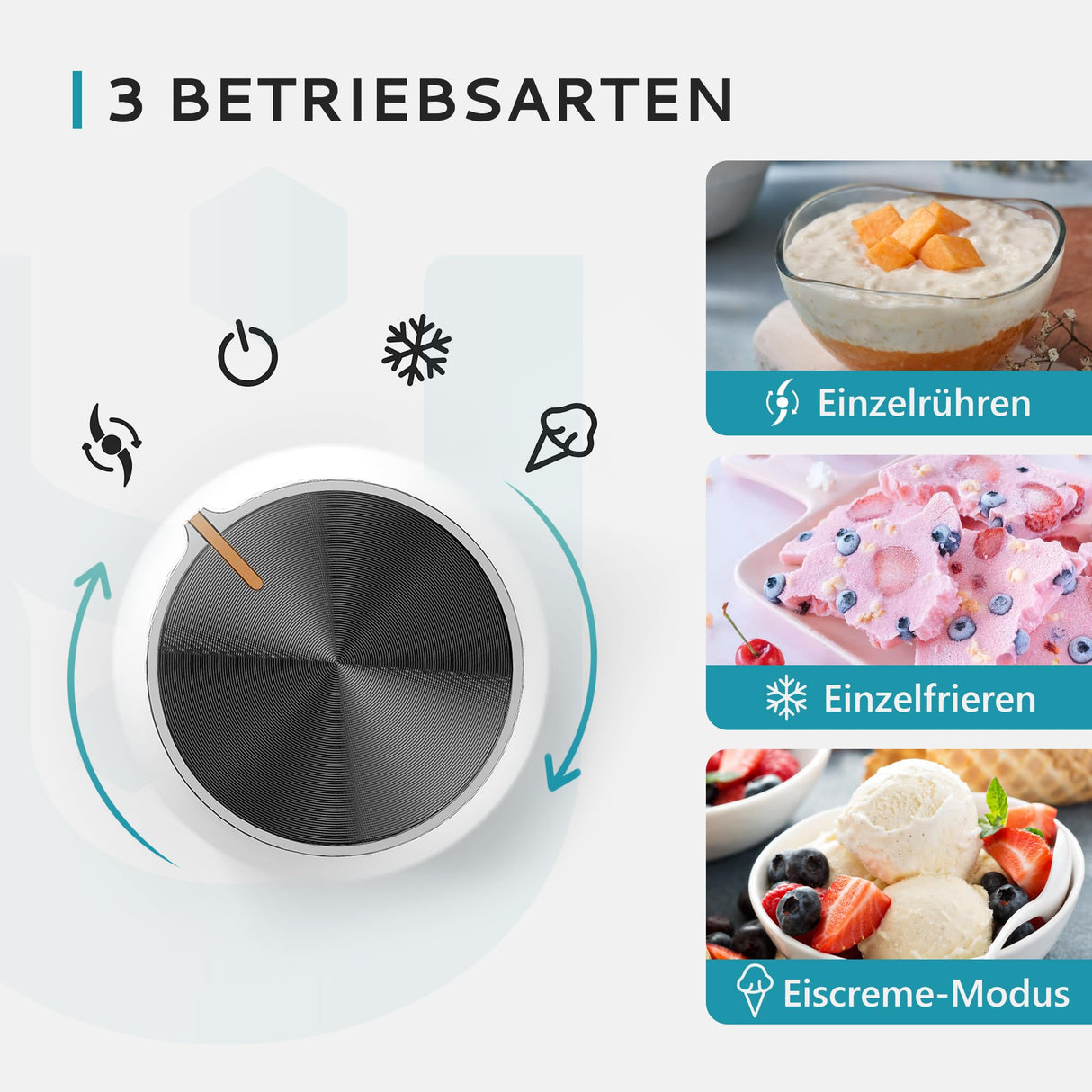 EUHOMY Máquina de helados con compresor, 0,8 L, 100 W, máquina de hielo autorefrigerante, para helados, batidos, yogur congelado, batidos de leche, con cuenco y plantillas de recetas