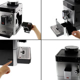 Melitta Passione F530-101, Cafetera Automática con Molinillo, Café en Grano, Sistema de leche, Limpieza Automática, Personalizable, 15 Bares, 1.2 litros, Plata