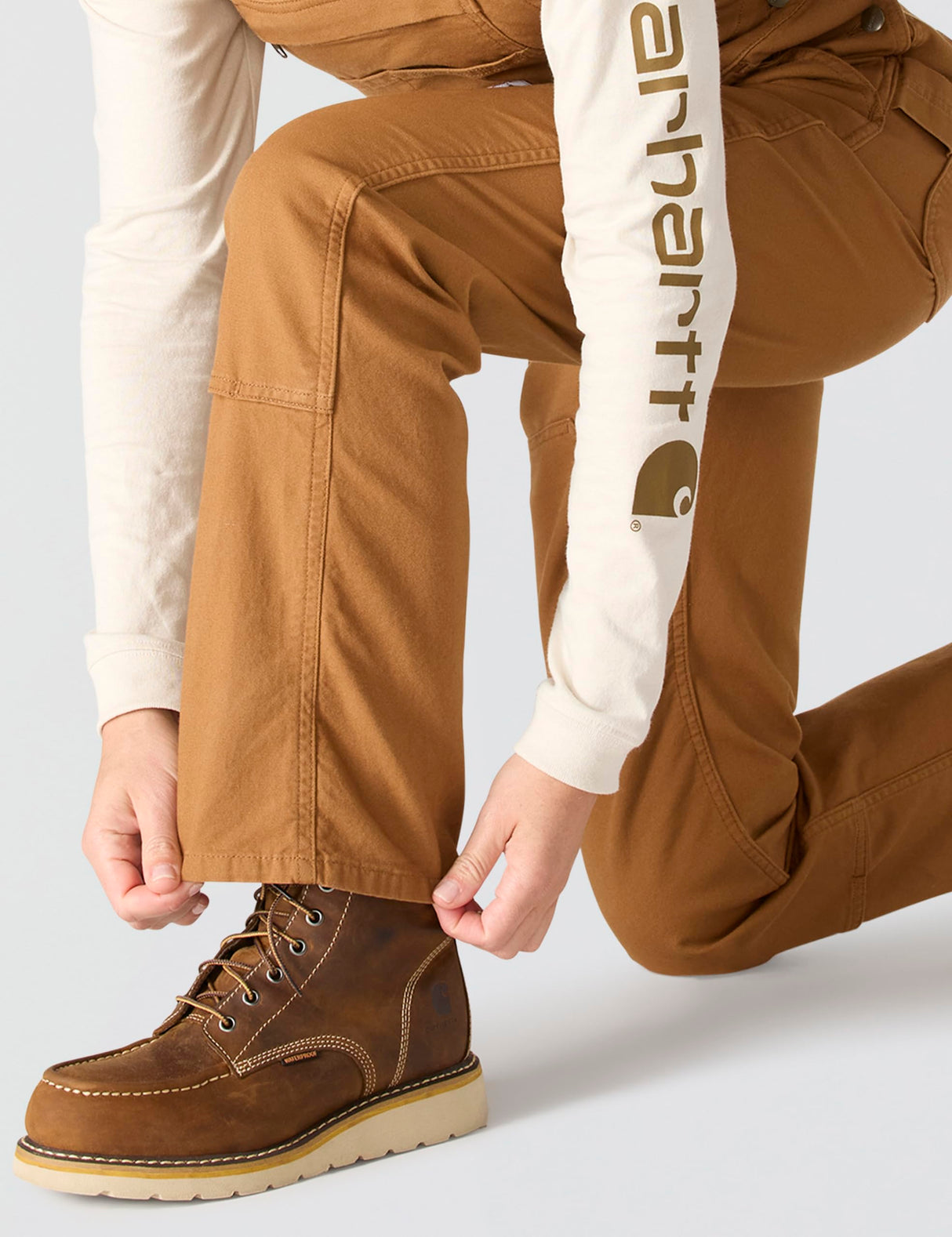 Carhartt Mono de trabajo en lona Rugged Flex, Loose Fit Para Mujer, Carhartt Brown, S