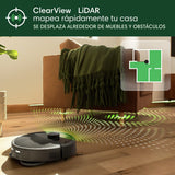 iRobot Roomba Plus 405 Combo con Base AutoWash multifunción y autolimpiable, Lavado y Secado mopas DualClean elevables, Clearview LiDAR, 75 días de autovaciado, Doble fregado con SmartScrub, App_N