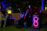 JBL Partybox 520, altavoz inalámbrico bluetooth para fiestas, 15h de autonomía, espectáculo de luces dinámico, IPX4, compatible con varios altavoces, AI Sound Boost, entrada para micrófono, negro