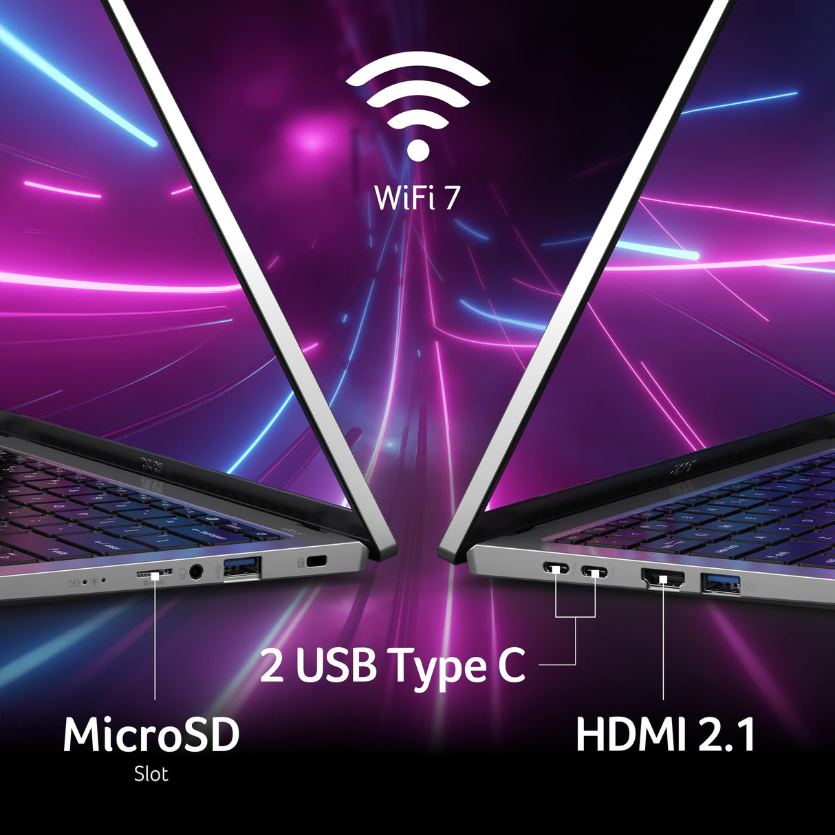 Acer Swift Go 14 SFG14-73 - Ordenador Portátil 14" 2.8K OLED (Intel Core Ultra 7 Processor 155U, 16GB RAM, 512GB SSD, Windows 11 Home) Plata - Teclado QWERTY Español