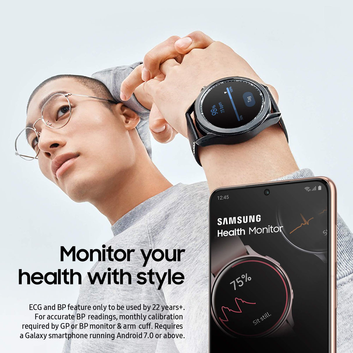 Samsung Galaxy Watch 3 (LTE) 45mm - Smartwatch Mystic Black