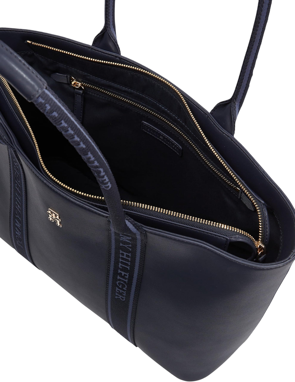 Tommy Hilfiger Bolso Tote Mujer con logotipo, Azul (Space Blue), Talla Única