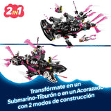 LEGO DREAMZzz 2 en 1 Submarino-Tiburón de Las Pesadillas de Juguete - 2 Opciones de Construcción con Aeronaves y 5 Minifiguras Inc. Mateo y Astrid - Regalo de para Niños y Niñas de 9+ años 71500