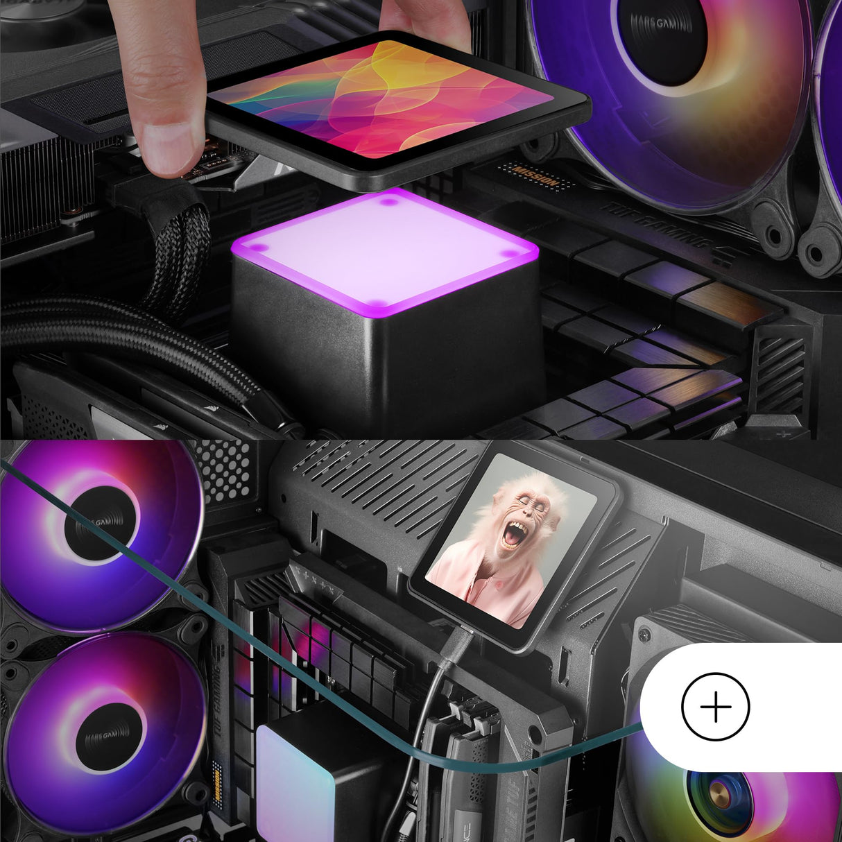 Mars Gaming ML-VISIONPRO360, Refrigeración Líquida AIO, TDP 600W, 3x Ventiladores ARGB 120mm FDB con Núcleo de Cobre y Aluminio, Pantalla LCD IPS 4” Extraíble y Magnética, Opti-Chamber 3rd Gen, Negro