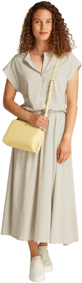 Tommy Hilfiger Bolso Bandolera Mujer Legacy Mini con asa, Amarillo (Meringue), Talla Única