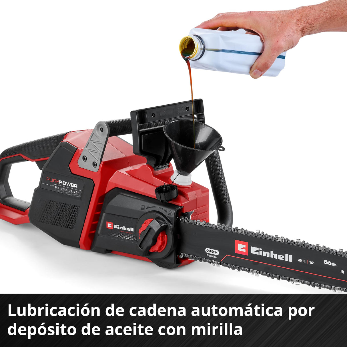 Einhell Professional Motosierra con batería GP-LC 36/40 Li BL-Solo Power X-Change (36 V, 38 cm de longitud de corte, 19 m/s de velocidad de la cadena, lubricación de cadena automática, sin batería)