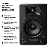 M-AUDIO BX3 BT Par 3.5" 120W Monitores de Estudio, Altavoces Autoamplificados Bluetooth para PC, para producción Musical, Juegos, Streaming, Podcast, DJ