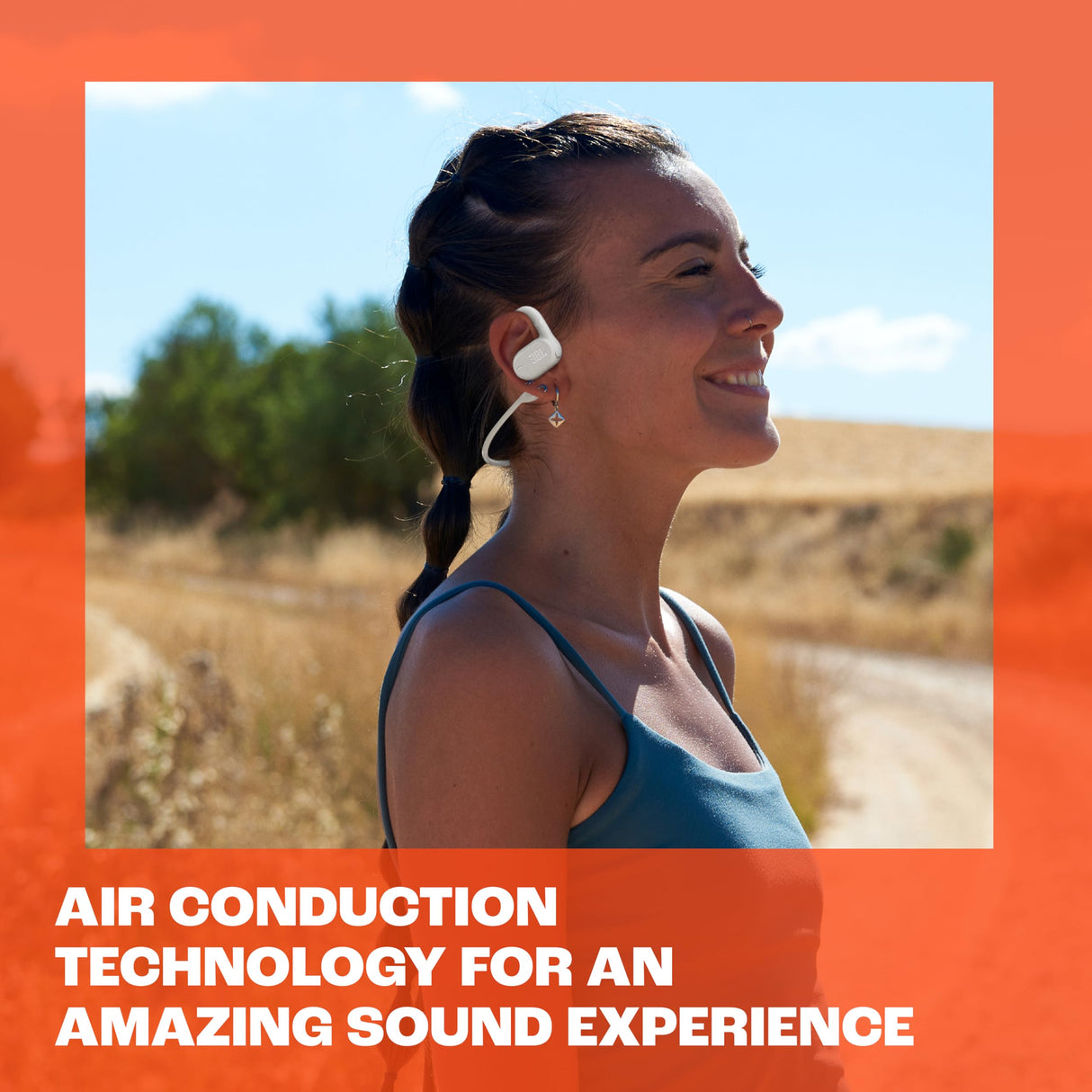 JBL Auriculares inalámbricos de conducción de aire Soundgear Sense, con tecnología Bluetooth y JBL OpenSound, sonido dinámico, resistencia al sudor IP54 y hasta 24 horas de reproducción, negro