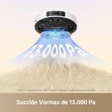 DREAME L10s Pro Gen 3 Robot Aspirador y Friegasuelos Inteligente, Succión Vormax de 13.000 Pa, Sistema de Fregado DuoScrub, Mopa con Elevación Automática de 7 mm, Alcanza lo Inalcanzable, 5.200 mAh