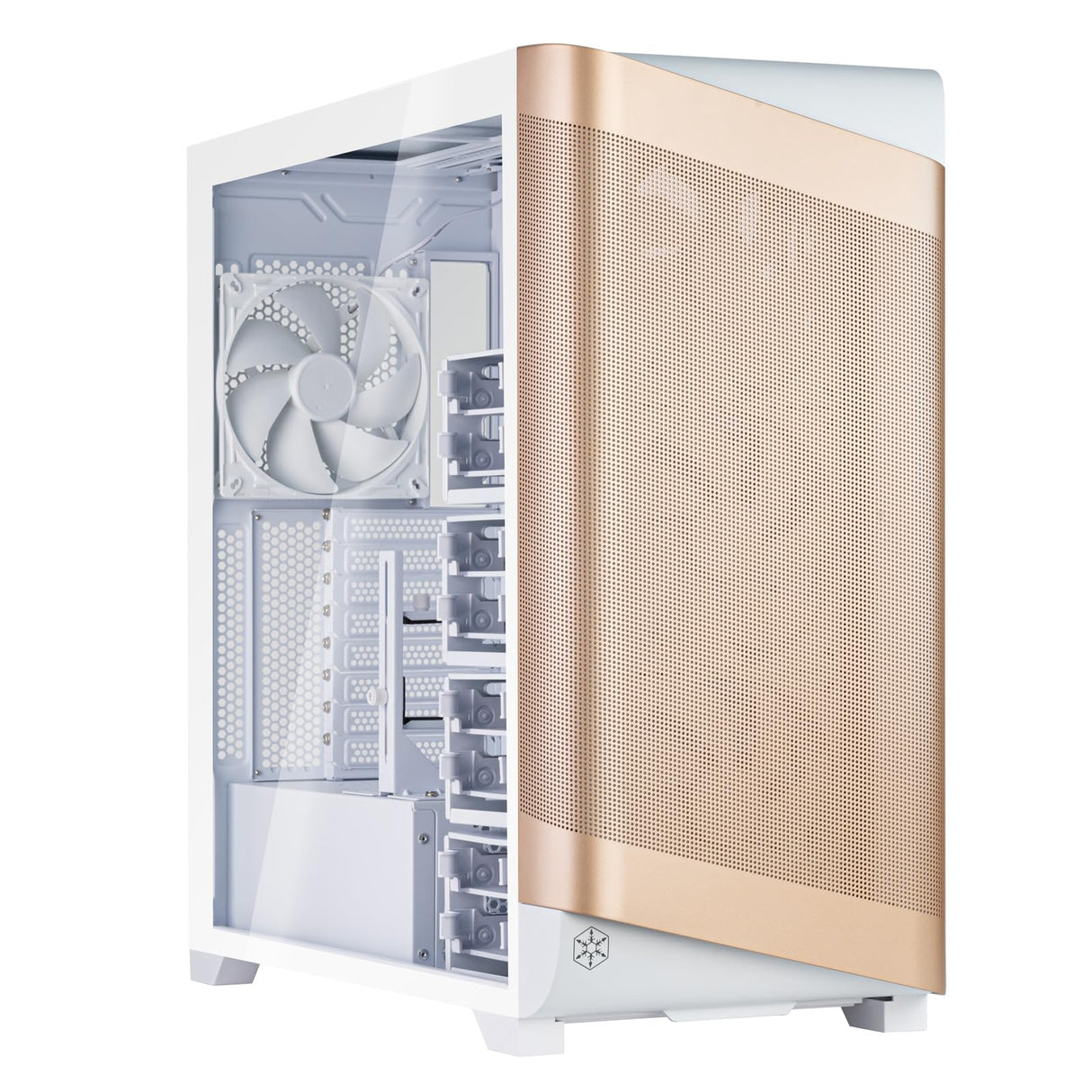 SilverStone Technology Seta A2 chasis Torre Mediano excepcionalmente versátil, Oro Rosa, Blanco, SST-SEA2Y-GWG