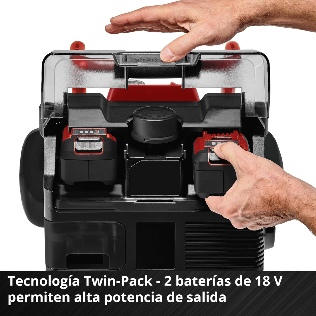 Einhell Compresor con batería TE-AC 36/150 Li OF-Solo Power X-Change (36 V, máx. 8 bar, depósito de 6 l, potencia de aspiración 150 l/min, manómetro, sin aceite, sin batería)