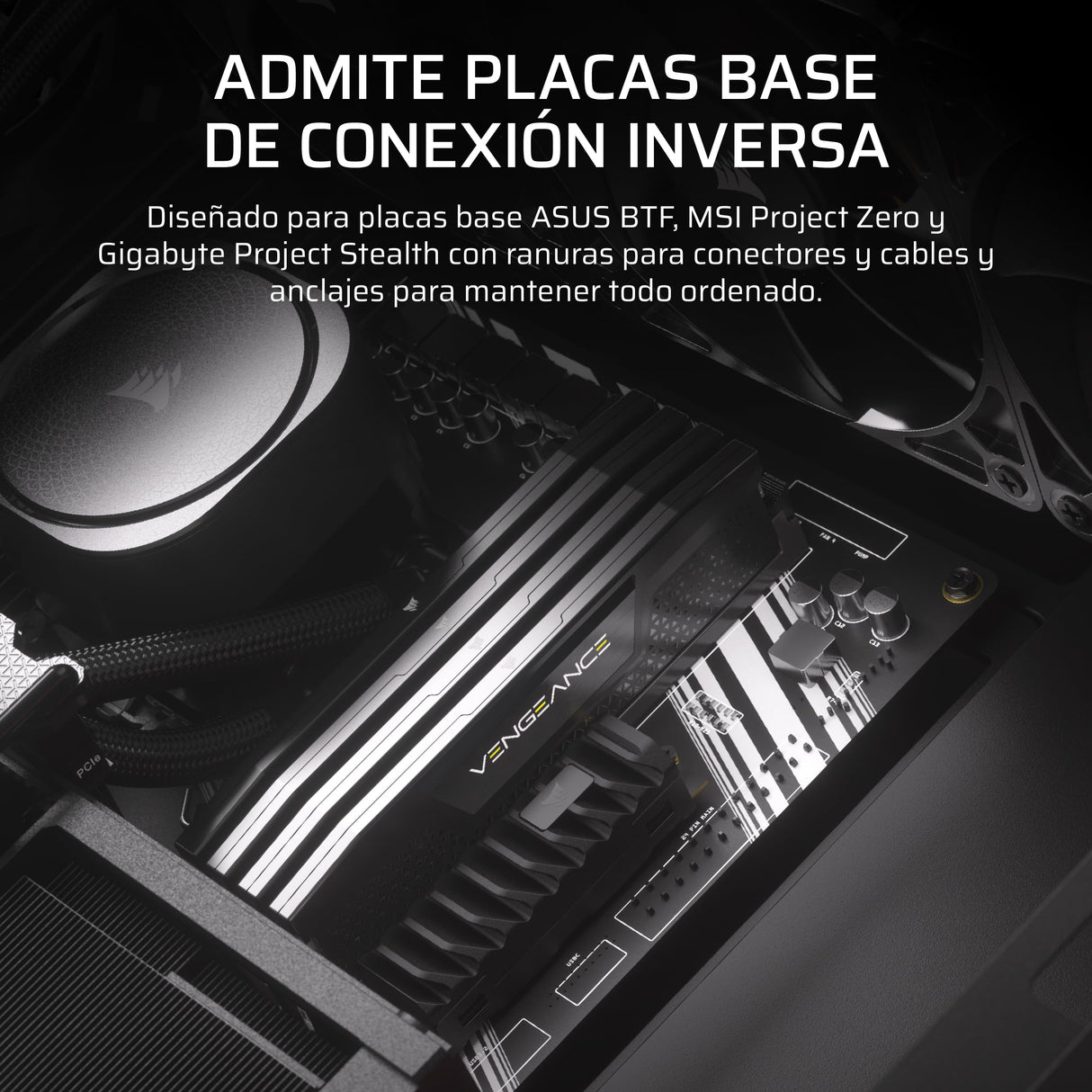 CORSAIR Frame 4000D RS ARGB Caja Modular ATX Mid–Tower para PC – Alto Flujo de Aire, 3 Ventiladores RS ARGB preinstalados, ASUS BTF, MSI Project Zero, Gigabyte Project Stealth – Negro
