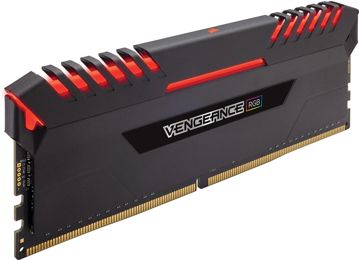 Corsair Vengeance RGB - Kit de memoria Entusiasta de 16 GB (2 x 8 GB, DDR4, 3200 MHz, C16 XMP 2.0) negro