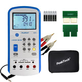 PeakTech 2170 - Medidor LCR, Dispositivo de Medición Esr con Usb, Incluido Software, Frecuencia 1/120 Hz, 1/10/100 Khz, Digital, Medición de Corriente, Pantalla LCD Iluminada, Gráfico de Barras