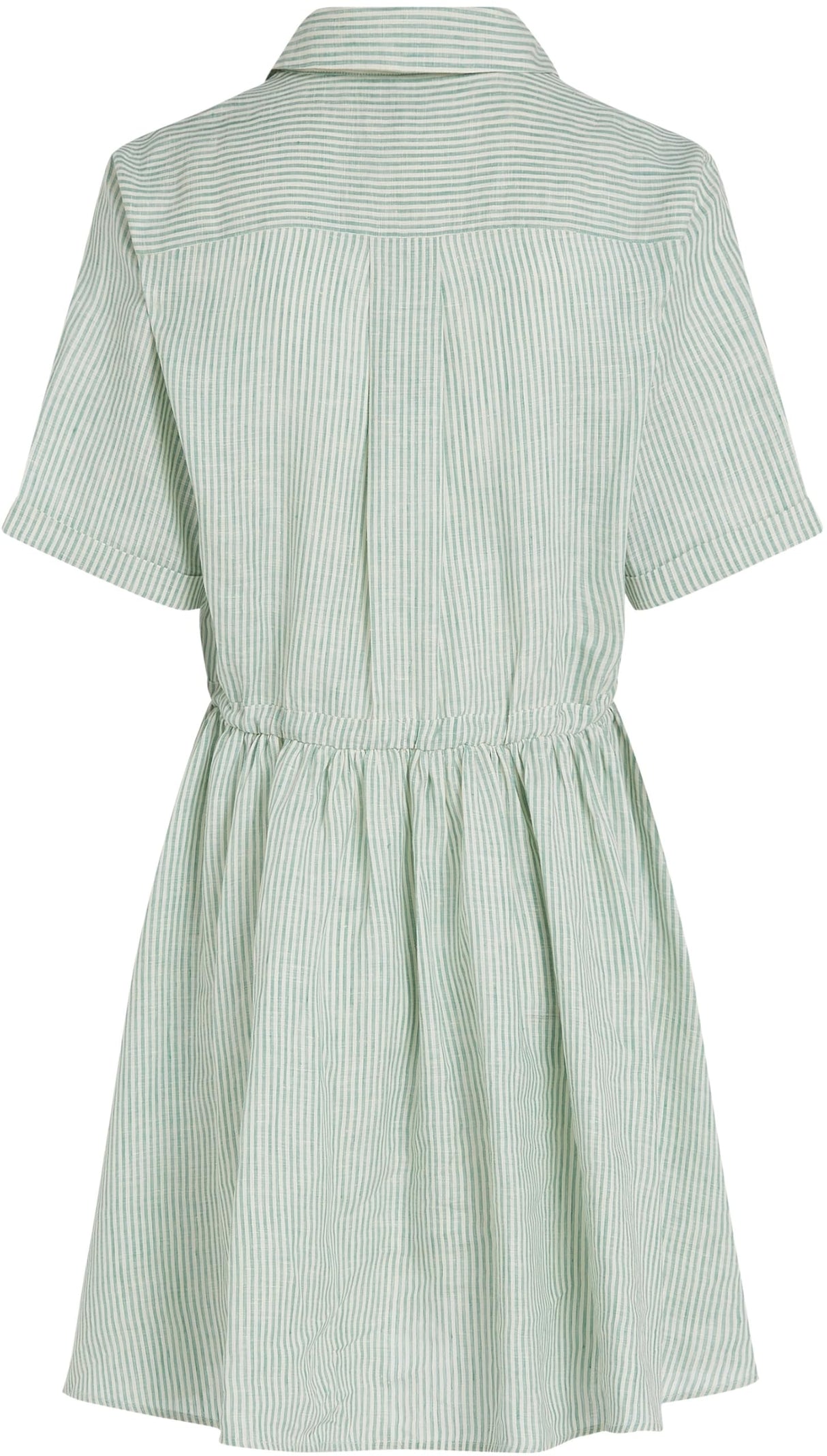Tommy Hilfiger Vestido Mujer Linen Short con cinturón, Multicolor (Classic Ithaca/Fort Green), 36