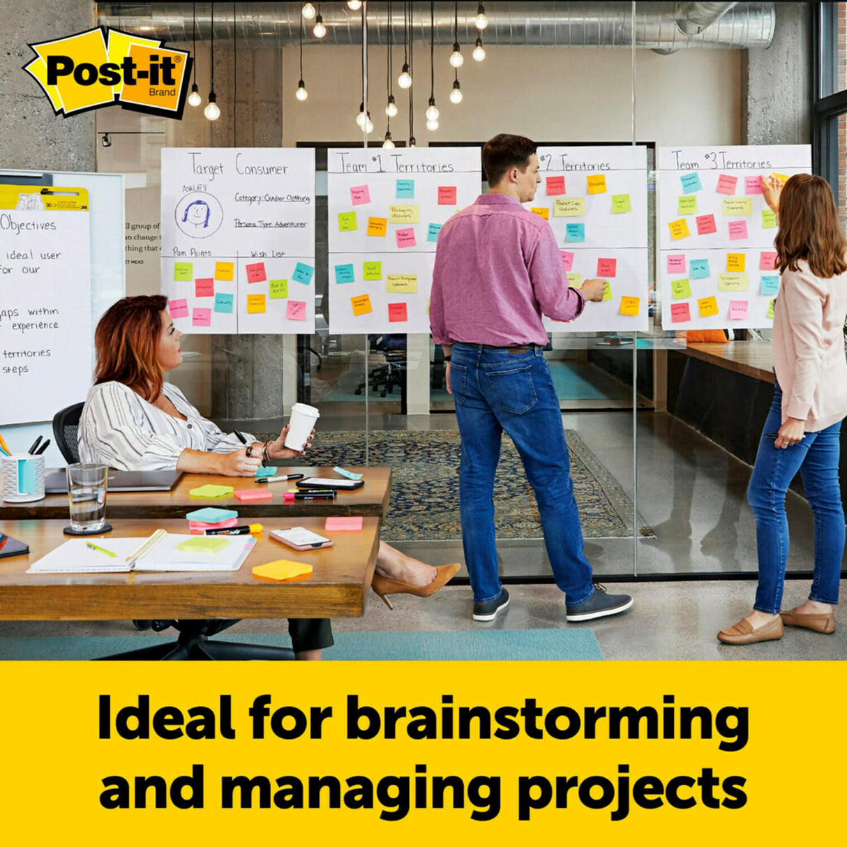 Post-it Super Sticky Bloc De Pared 566, Blanco, 58.4 cm x 50.8 cm, 20 Hojas/Bloc, 2 Blocs/Paquete, 100% PEFC, SGSCH-PEFC-COC-110078