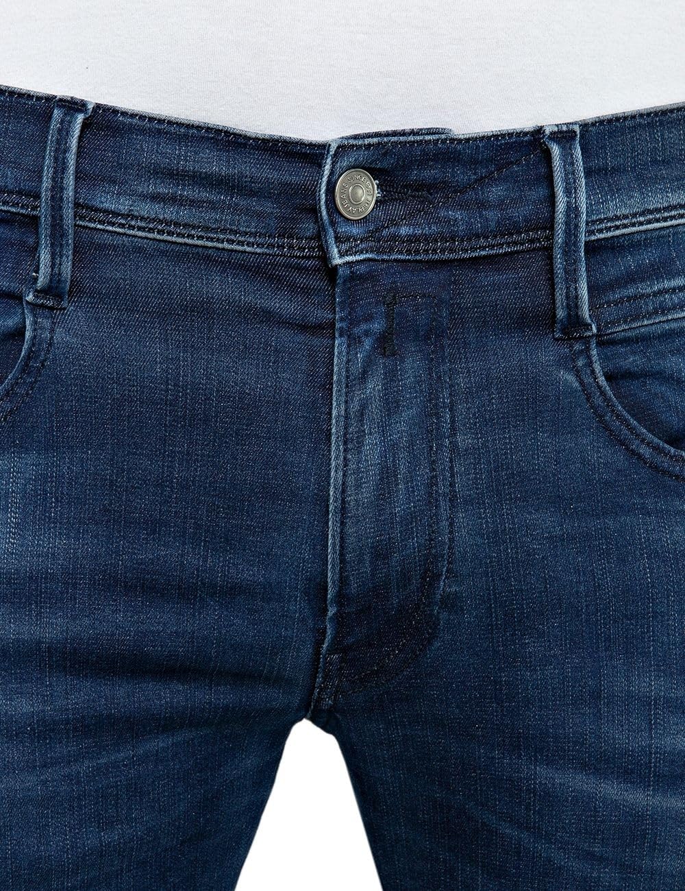 Replay Anbass Slim-Fit Hyperflex Jeans con elástico, Azul (Dark Blue 007), W30 x L30 para Hombre