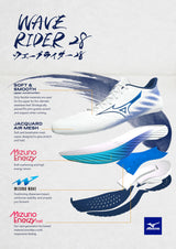Mizuno Zapatillas de Running Wave Rider 28 para Hombre, 45 EU