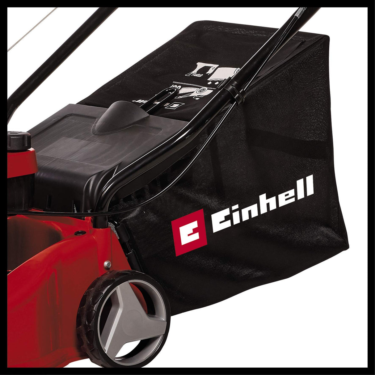 Einhell Cortacésped de gasolina GC-PM 40/1 (1,2 kW, ajuste de altura en 3 niveles, larguero de guiado plegable, carcasa de plástico estable, bolsa colectora con indicador de nivel, para 800 m²)