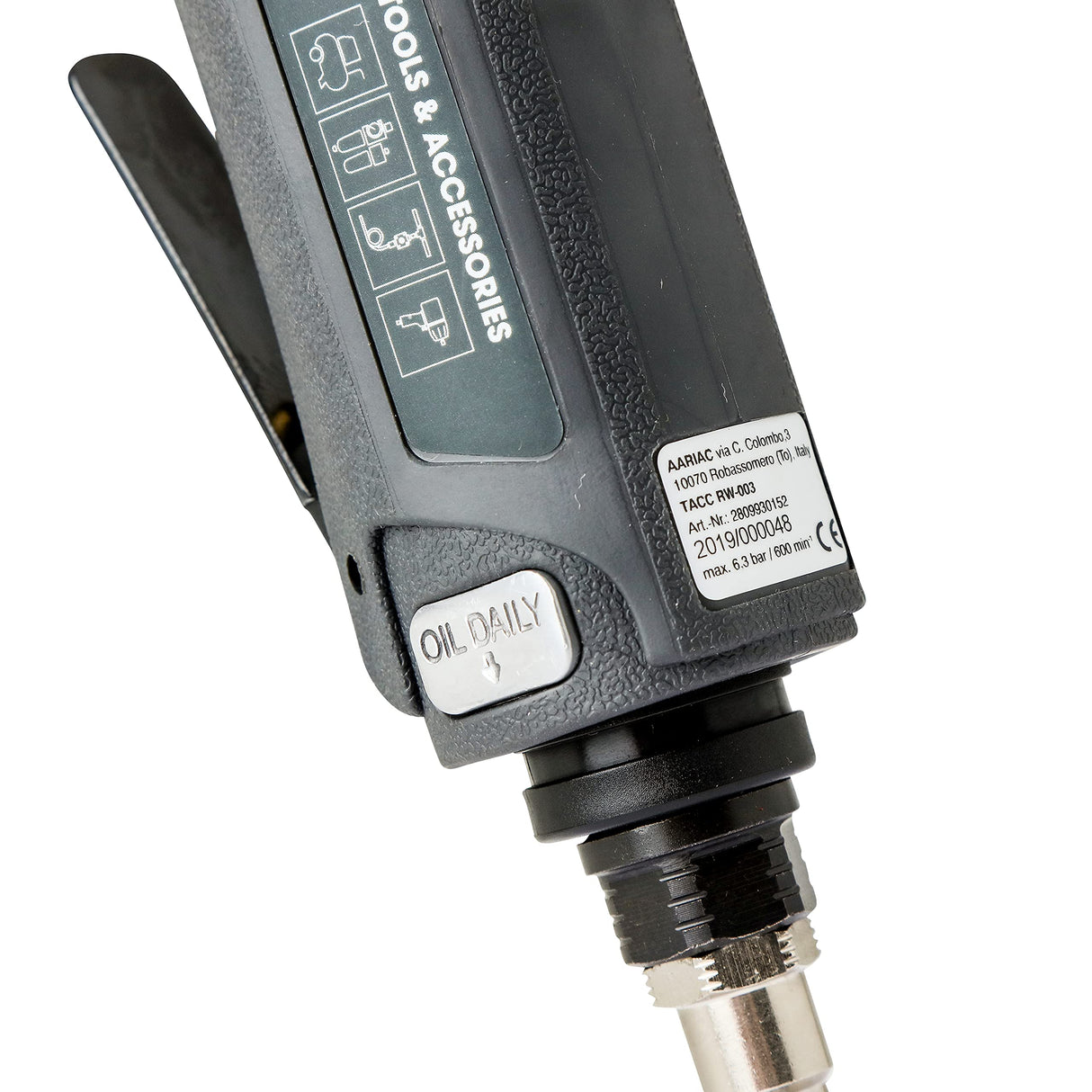 ABAC Llave de carraca poderasa Neumática 1/2" PRO - Sistema de impacto - Para diversas aplicaciones (servicio de motor, frenos y ejes) - Peso : 1,3 kg