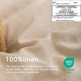 EVERLY Juego de sábanas de Lino tamaño Queen, 100% Lino Puro Lavado a la Piedra, 4 Piezas (1 sábana encimera, 1 sábana Bajera, 2 Fundas de Almohada), Adecuado para Personas Que Duermen con Calor, no