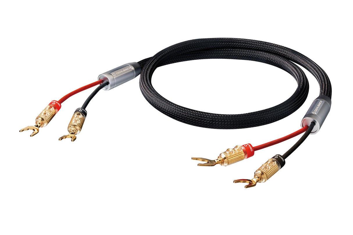 Oehlbach XXL® Fusion - Juego de cables para altavoces con conectores de banana (3 m)