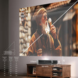 Hisense PT1SE - Proyector Laser Tricroma UHD 4K Smart TV Tiro Ultra Corto, de 80" a 150", 2300 Lumen, HDR10, Contraste Nativo 3000:1, Dolby Vision, Dolby Atmos, IMAX Enhaced, Smooth Motion, 3xHDMI 2.1