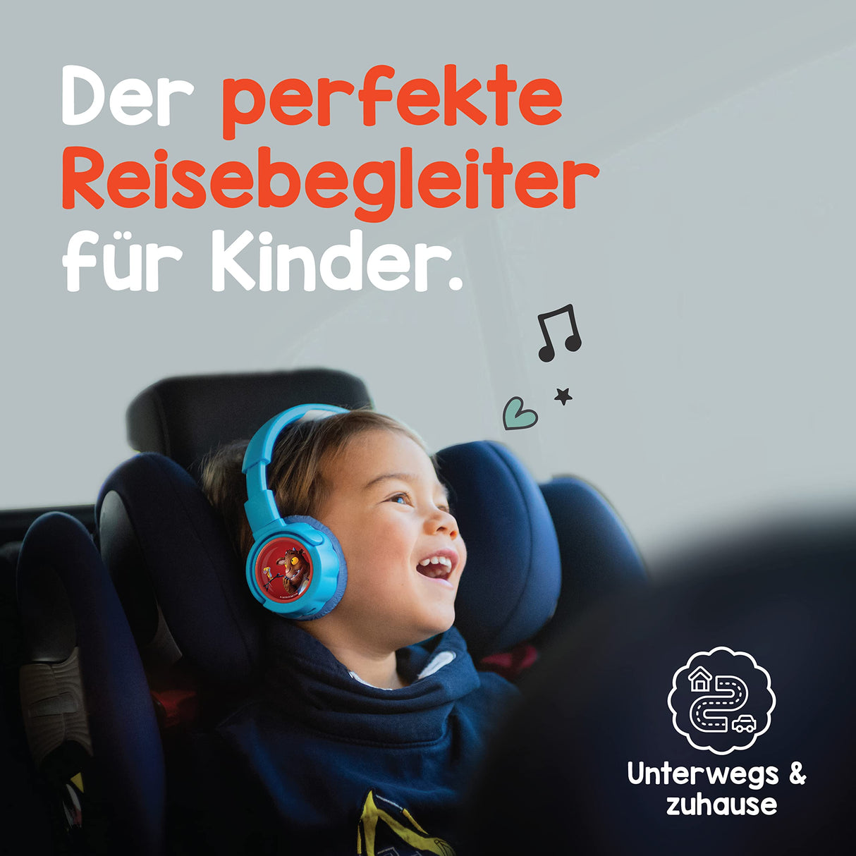 Kekz Drix Blue - Juego de auriculares para galletas (incluye chip de audio Cookie Crew (auriculares para niños a partir de 3 años, auriculares de viaje, aptos para viajes y en casa). Sin descarga, sin