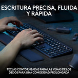 Logitech MX Keys S Teclado inalámbrico, Perfil Bajo, Escritura Fluida Precisa Silenciosa, Teclas Programables, Iluminación, Bluetooth, Carga USBC, QWERTYEspañol