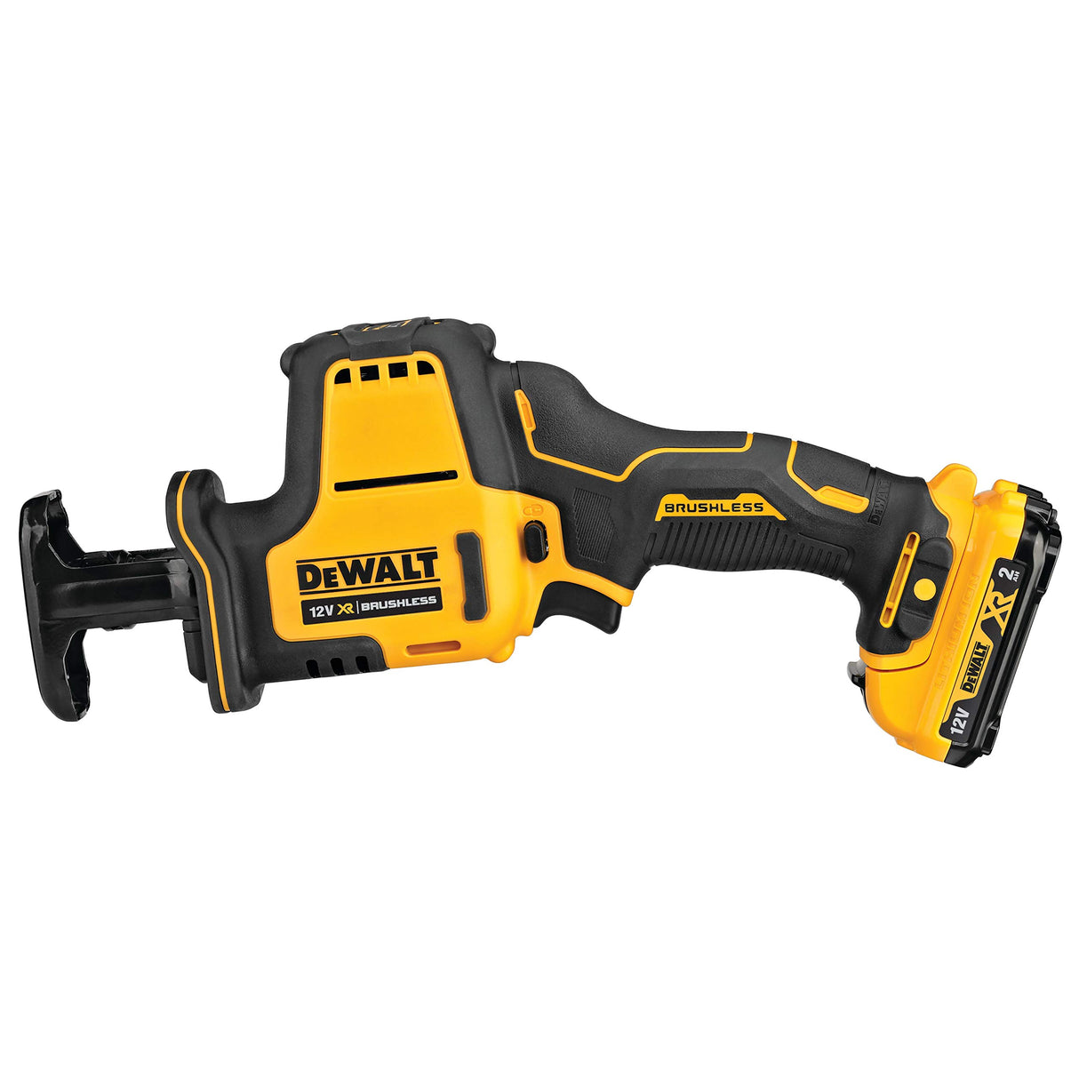 DeWalt DCS312D2-QW Sierra Sable sin escobillas XR 12V Li-Ion 2Ah, Arándano