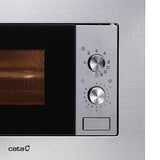 CATA 20 MC IX 20L 800W Acero Inoxidable-Microondas (Integrado, 20 L, 800 W, Giratorio, 100 W), 20 litros, Vidrio