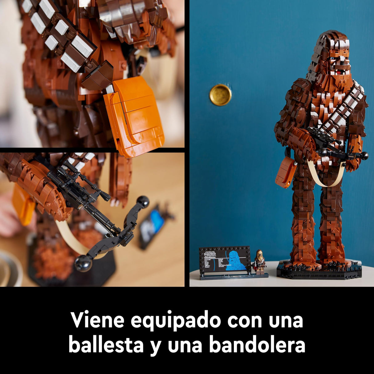 LEGO 75371 Star Wars Chewbacca, Figura Coleccionable de Wookiee con Ballesta, Minifigura, Maqueta del 40º Aniversario de El Retorno del Jedi para Adultos, Regalo para Adolescentes, Hombres, Mujeres