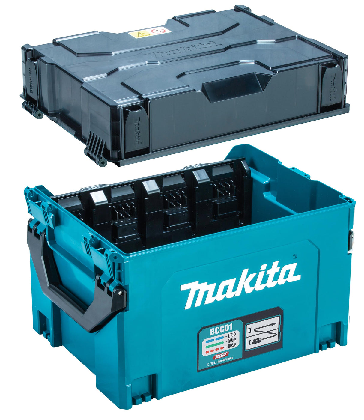 Makita XGT 1914U3-7 BCC01 - Maletín de Carga para batería (40 V, máx. 8 Ranuras), Color Negro