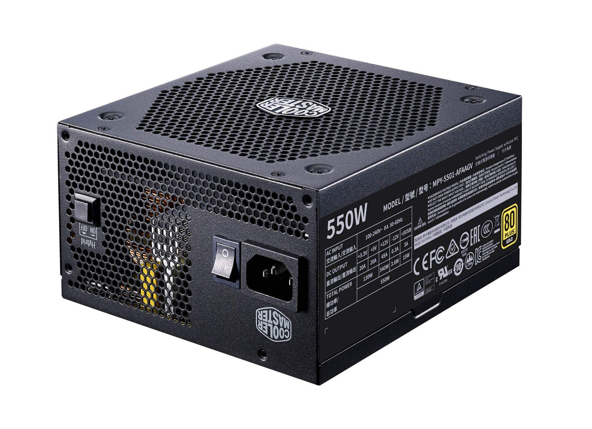 Cooler Master V550 Gold, 550W 80 Plus Gold Fuente de alimentación, Totalmente Modular