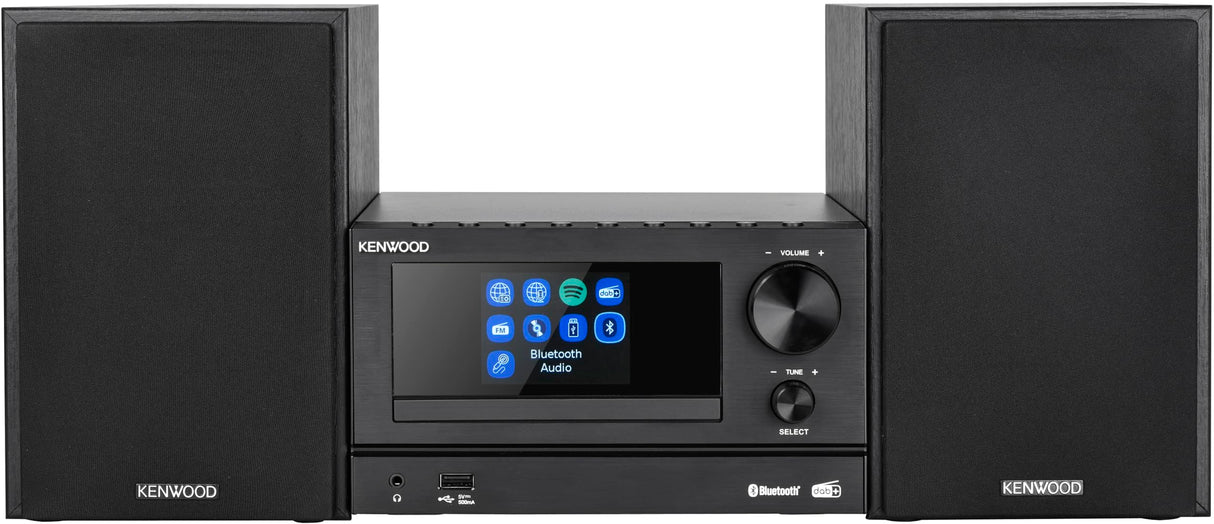 Kenwood M-7000S-B - Microcadena Color Negro, con Bluetooth, USB, CD y en Radio Dab + o FM - Mini Equipo de Musica para casa